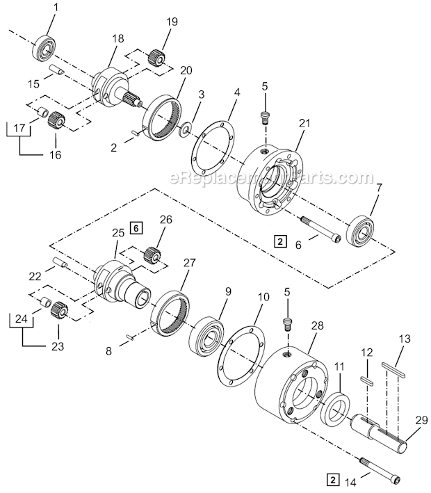 Page B Diagram and Parts List for B4R317M  Cleco Power Motor