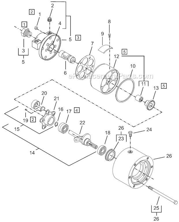 Page A Diagram and Parts List for B4R320M  Cleco Power Motor