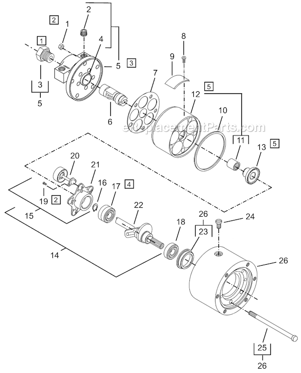 Page A Diagram and Parts List for B4R321M  Cleco Power Motor