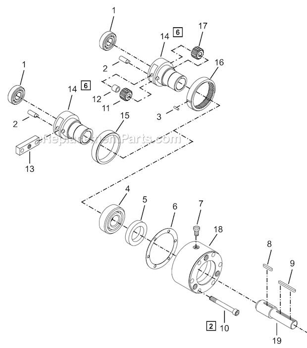 Page B Diagram and Parts List for B4R321M  Cleco Power Motor