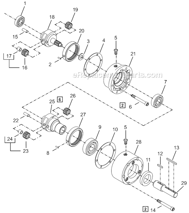 Page B Diagram and Parts List for B4R322M  Cleco Power Motor