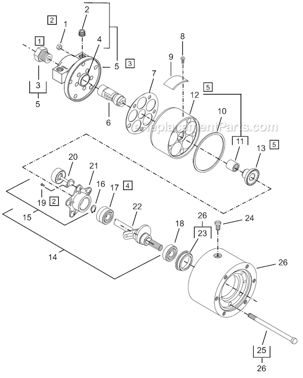 Page A Diagram and Parts List for B4R323M  Cleco Power Motor