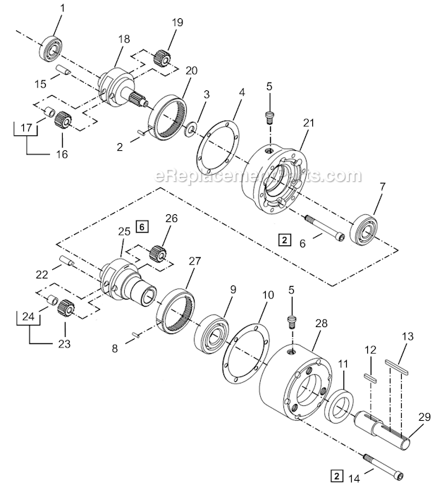 Page B Diagram and Parts List for B4R323M  Cleco Power Motor