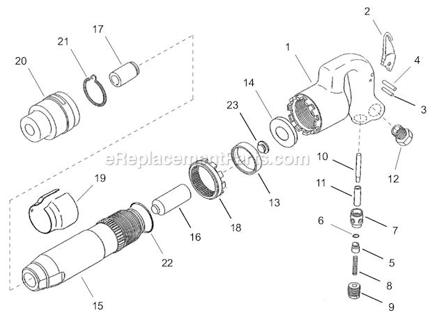 Page A Diagram and Parts List for CH-30-HX-QC  Cleco Hammer