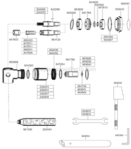 Page A Diagram and Parts List for 116GLF-115A-D3T4  Cleco Angle Grinder