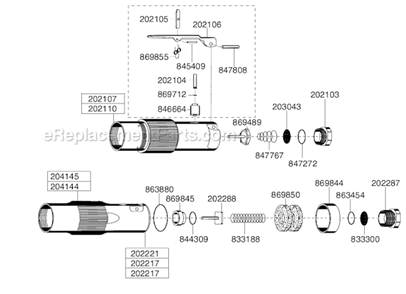 Page C Diagram and Parts List for 116GLF-115A-W3T4  Cleco Angle Grinder