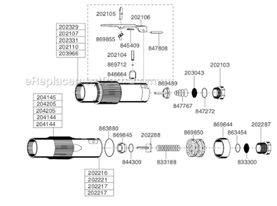 Page C Diagram and Parts List for 116GLFB-135A-W3T4  Cleco Angle Grinder