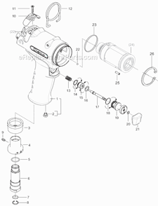 Page A Diagram and Parts List for 11PTHD653  Cleco Ratchet