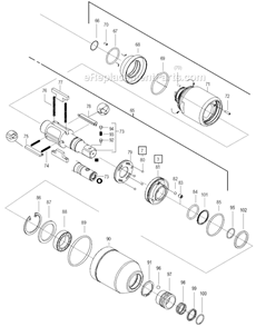 Page C Diagram and Parts List for 120PTHD554  Cleco Ratchet