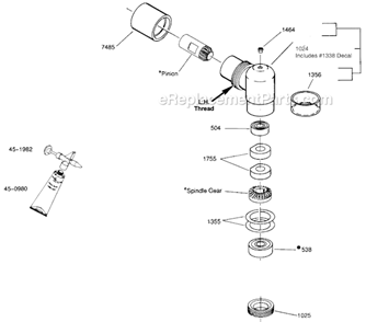 Page B Diagram and Parts List for 12L2718-36  Cleco Angle Grinder