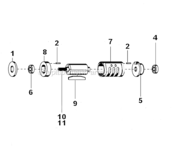 136_Motor Diagram and Parts List for 136DO28  Cleco Drill