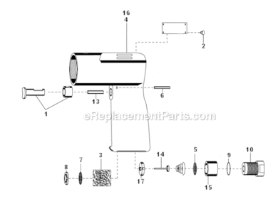 Handle Diagram and Parts List for 136DO28  Cleco Drill
