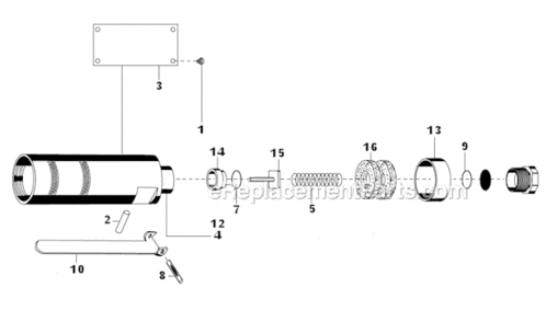 Page E Diagram and Parts List for 136DO28  Cleco Drill