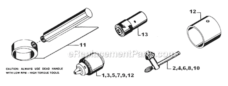 Page F Diagram and Parts List for 136DO28  Cleco Drill