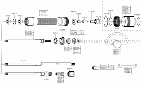 Page A Diagram and Parts List for 136GEL-240-P3T  Cleco Angle Grinder