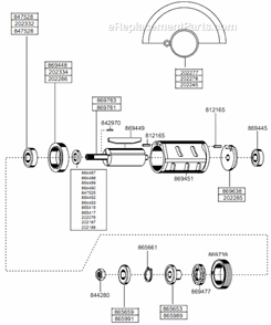 Page B Diagram and Parts List for 136GEL-240-P3T  Cleco Angle Grinder