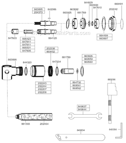 Page A Diagram and Parts List for 136GLF-115A-D3T4  Cleco Angle Grinder