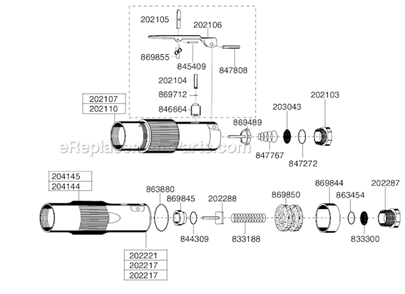 Page C Diagram and Parts List for 136GLF-115A-D3T4  Cleco Angle Grinder
