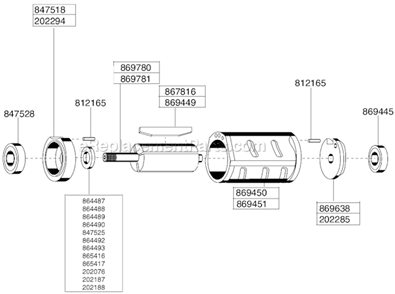 Page B Diagram and Parts List for 136GLR-115A-C4  Cleco Angle Grinder
