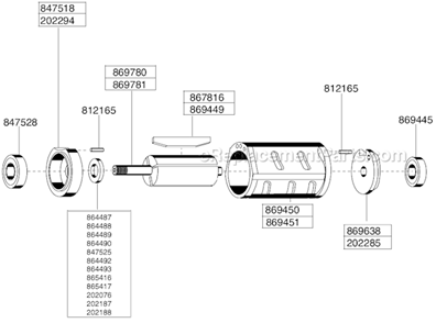 Page B Diagram and Parts List for 136GLS-115A-D3T4  Cleco Angle Grinder