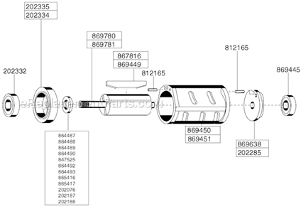 Page B Diagram and Parts List for 136GLSB-135A-D3T4  Cleco Angle Grinder