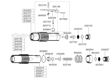 Page C Diagram and Parts List for 136GLSB-135A-W3T4  Cleco Angle Grinder