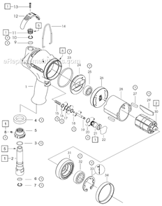 Page A Diagram and Parts List for 140PH45Q  Cleco Ratchet
