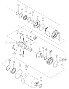 Page B Diagram and Parts List for 140PH45Q  Cleco Ratchet