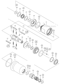 Page C Diagram and Parts List for 140PH45Q  Cleco Ratchet