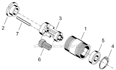 Part Location Diagram of 203646 Cleco Gear Spacer