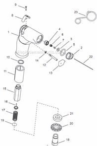 Page A Diagram and Parts List for 14PCA05Q  Cleco Electric Drill