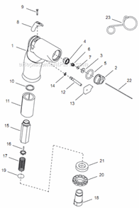 Page A Diagram and Parts List for 14PTA05Q  Cleco Electric Drill