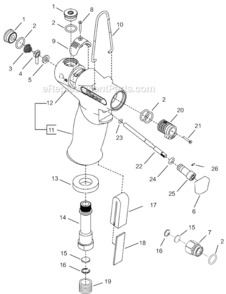 Page B Diagram and Parts List for 14PTS02Q  Cleco Ratchet