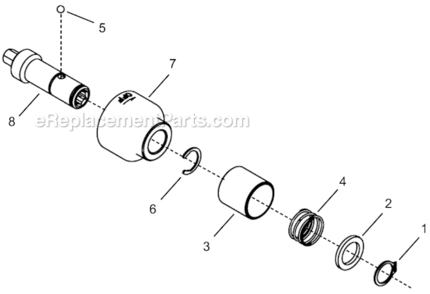 Page E Diagram and Parts List for 14PTS05Q  Cleco Ratchet