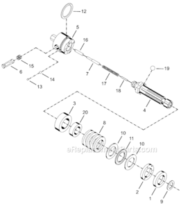 Page D Diagram and Parts List for 14RAA02AM2  Cleco Ratchet