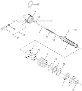 Page D Diagram and Parts List for 14RAA03AH3  Cleco Ratchet