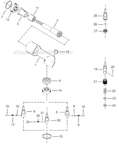 Page E Diagram and Parts List for 14RAA03AH3  Cleco Ratchet