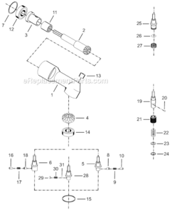 Page F Diagram and Parts List for 14RAA03AM2  Cleco Ratchet