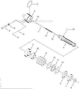 Page D Diagram and Parts List for 14RAA04AM2  Cleco Ratchet