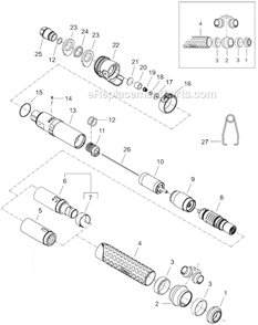Part Location Diagram of 205973 Cleco Motor Housing