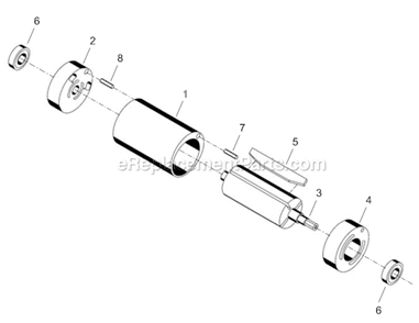 Page B Diagram and Parts List for 14SPA04B  Cleco Electric Drill