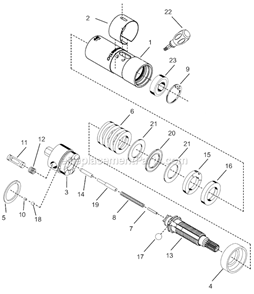 Page D Diagram and Parts List for 14TTA07Q  Cleco Electric Drill