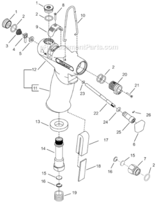 Page A Diagram and Parts List for 14TTS05Q  Cleco Ratchet