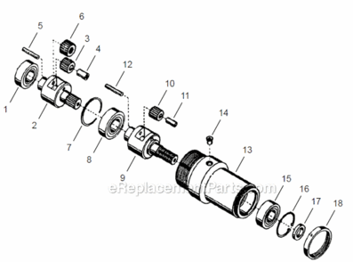 Triple Stage Gearing Diagram and Parts List for 15DP-4B  Cleco Drill