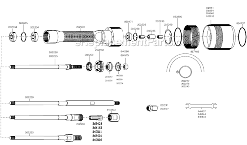 Page A Diagram and Parts List for 15GELC-180-C4  Cleco Angle Grinder