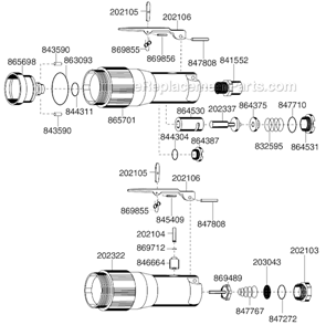 Page C Diagram and Parts List for 15GELC-180-P3T  Cleco Angle Grinder
