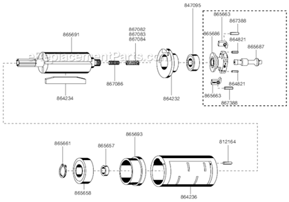 Page B Diagram and Parts List for 15GL-60A-D5T7  Cleco Angle Grinder