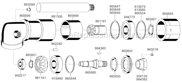Page A Diagram and Parts List for 15GL-60A-W5T7  Cleco Angle Grinder