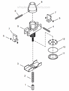 Page A Diagram and Parts List for 1760BVL-07  Cleco Angle Grinder