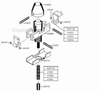 Page B Diagram and Parts List for 1760HL-16  Cleco Angle Grinder